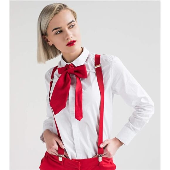 Suspenders for Women and Men | Elastic, Adjustable, Y-Back | Pant Clips, Tuxedo - Picture 5 of 7